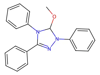 5-methoxy-1,3,4-triphenyl-4,5-dihydro-1H-1,2,4-triazole structure
