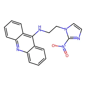 9-Acridinamine, N-[2-(2-nitro-1H-imidazol-1-yl)ethyl]- structure