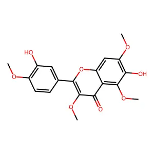 槲皮万寿菊素3,5,7,4'-四甲醚 structure