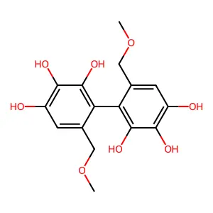 5-(甲氧基甲基)-4-[2,3,4-三羟基-6-(甲氧基甲基)苯基]苯-1,2,3-三醇 structure
