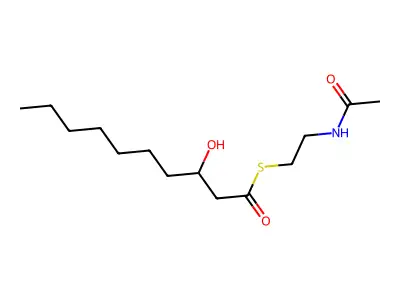 beta-Hydroxydecanoyl-N-acetylcysteamine structure
