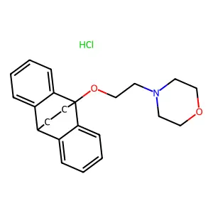 9,10-Ethanoanthracene, 9,10-dihydro-9-(2-morpholinoethoxy)-, hydrochloride structure