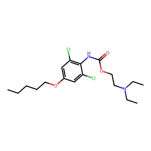 Carbanilic acid, 2,6-dichloro-4-(pentyloxy)-, 2-(diethylamino)ethyl ester structure