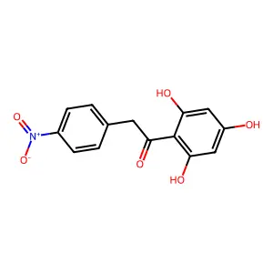Ethanone, 2-(4-nitrophenyl)-1-(2,4,6-trihydroxyphenyl)- structure