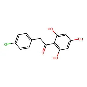 2-(4-Chlorophenyl)-1-(2,4,6-trihydroxyphenyl)ethanone structure