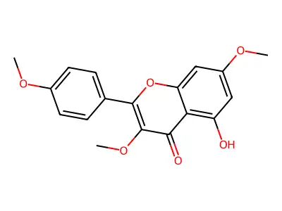 5-Hydroxy-3,7,4'-trimethoxyflavone structure