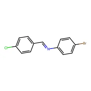 4-Bromo-N-(4-chlorobenzylidene)aniline structure