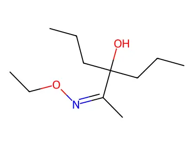 4-(N-ethoxy-C-methylcarbonimidoyl)heptan-4-ol structure
