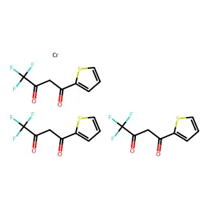 Chromium;tris(4,4,4-trifluoro-1-thiophen-2-ylbutane-1,3-dione) structure