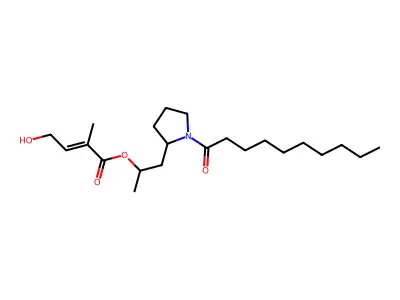 1-(1-Decanoylpyrrolidin-2-yl)propan-2-yl 4-hydroxy-2-methylbut-2-enoate structure