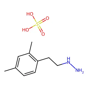 Hydrazine, 1-(2,4-dimethylphenethyl)-, sulfate (1:1) structure