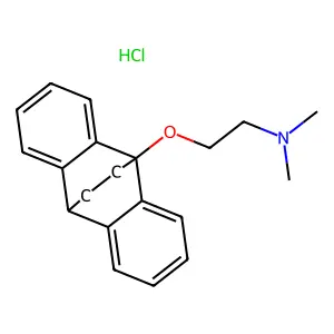 9,10-Ethanoanthracene, 9,10-dihydro-9-(2-(dimethylamino)ethoxy)-, hydrochloride structure