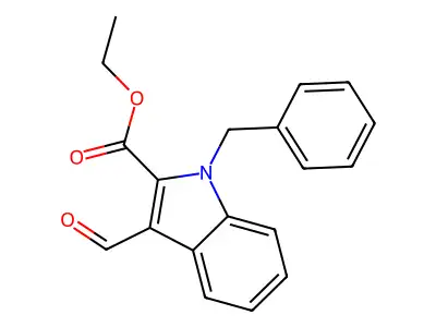 ethyl 1-benzyl-3-formyl-1H-indole-2-carboxylate structure