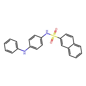 N-(4-anilinophenyl)naphthalene-2-sulfonamide structure
