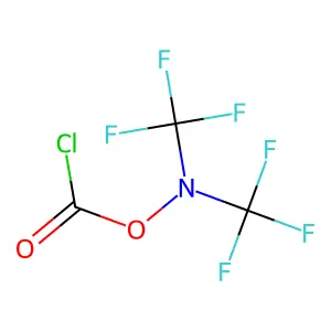Ditrifluoromethyl(chlorocarbonyloxy)amine structure