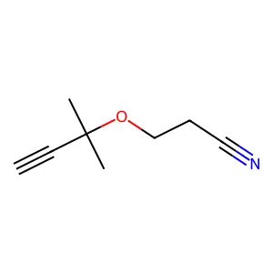 Propanenitrile, 3-((1,1-dimethyl-2-propyn-1-yl)oxy)- structure