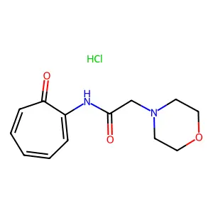 4-Morpholineacetamide, N-(7-oxo-1,3,5-cycloheptatrien-1-yl)-, monohydrochloride structure