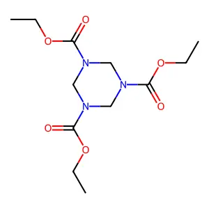 triethyl 1,3,5-triazinane-1,3,5-tricarboxylate structure