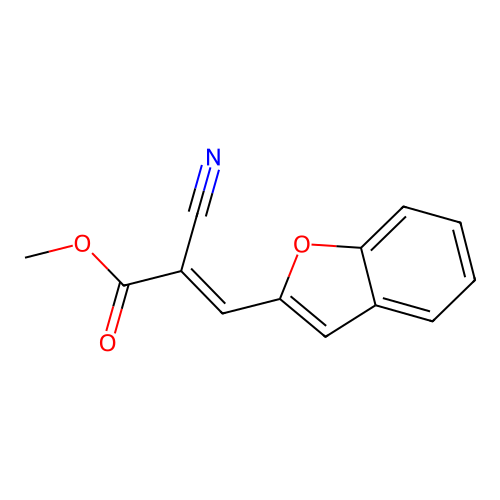 Methyl (2E)-3-(1-benzofuran-2-YL)-2-cyanoprop-2-enoate structure