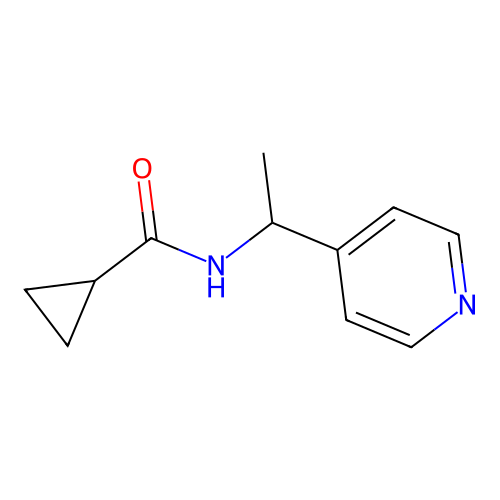 N-(1-(pyridin-4-yl)ethyl)cyclopropanecarboxamide structure