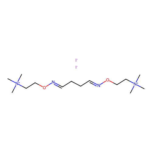 Ammonium, (butanediylidenebis(nitrilooxyethylene))bis(trimethyl-, diiodide structure