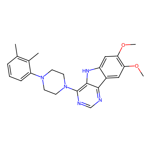 4-[4-(2,3-dimethylphenyl)piperazin-1-yl]-7,8-dimethoxy-5H-pyrimido[5,4-b]indole structure