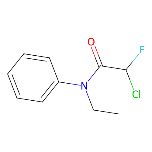 2-chloro-N-ethyl-2-fluoro-N-phenylacetamide structure