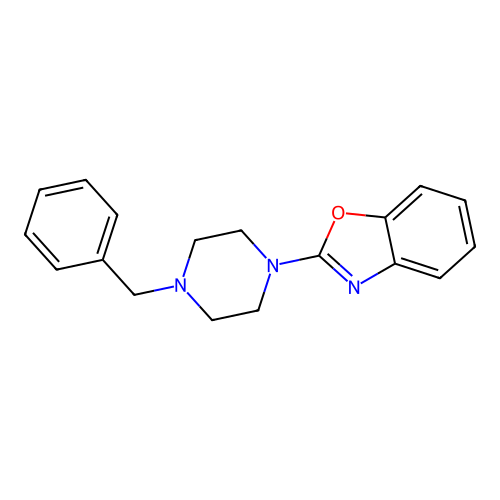 2-(4-Benzyl-piperazin-1-yl)-benzooxazole structure