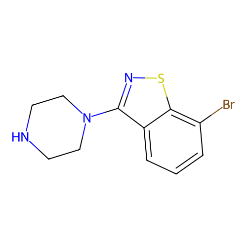 7-Bromo-3-piperazin-1-yl-1,2-benzothiazole structure