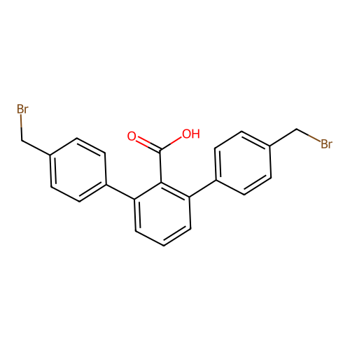 4,4''-Bis-bromomethyl-(1,1',3',1'')terphenyl-2'-carboxylic acid structure