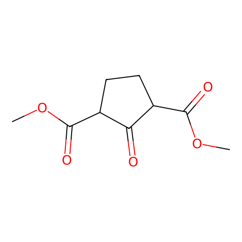 Cyclopentane-2,5-dicarboxylic acid, 1-oxo-, dimethyl ester structure