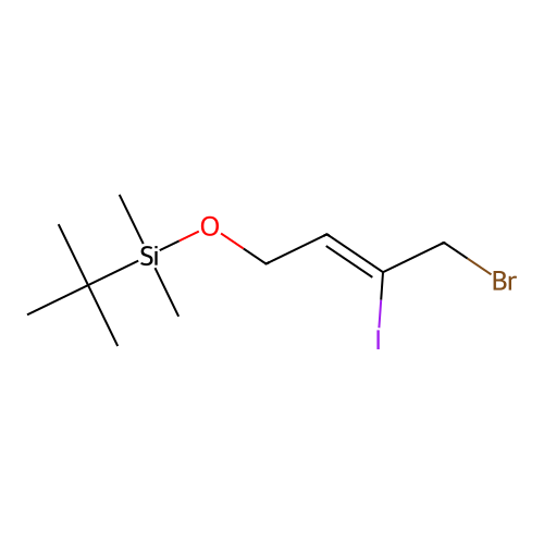 [(Z)-4-bromo-3-iodobut-2-enoxy]-tert-butyl-dimethylsilane structure