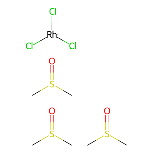 Methylsulfinylmethane;trichlororhodium structure