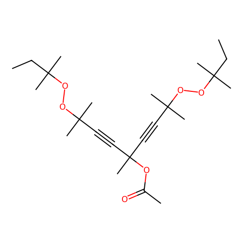 2,5,8-Trimethyl-2,8-bis[(2-methylbutan-2-yl)peroxy]nona-3,6-diyn-5-yl acetate structure