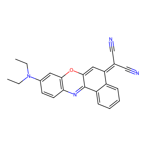 2-[9-(Diethylamino)benzo[a]phenoxazin-5-ylidene]propanedinitrile structure