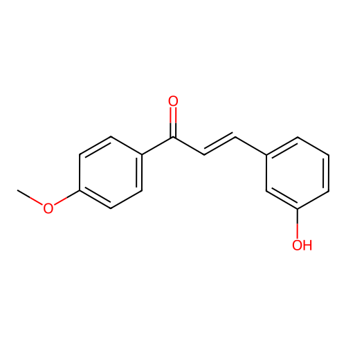 (2E)-3-(3-hydroxyphenyl)-1-(4-methoxyphenyl)prop-2-en-1-one structure