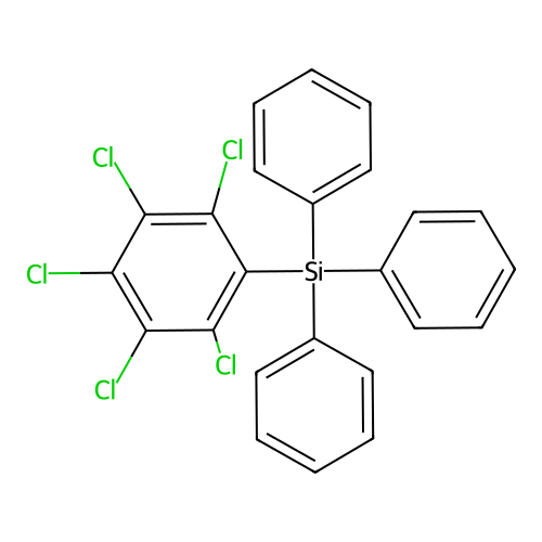 (2,3,4,5,6-Pentachlorophenyl)(triphenyl)silane structure