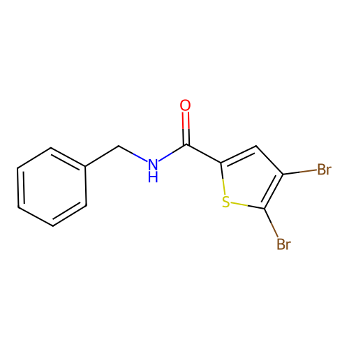 N-benzyl-4,5-dibromothiophene-2-carboxamide structure
