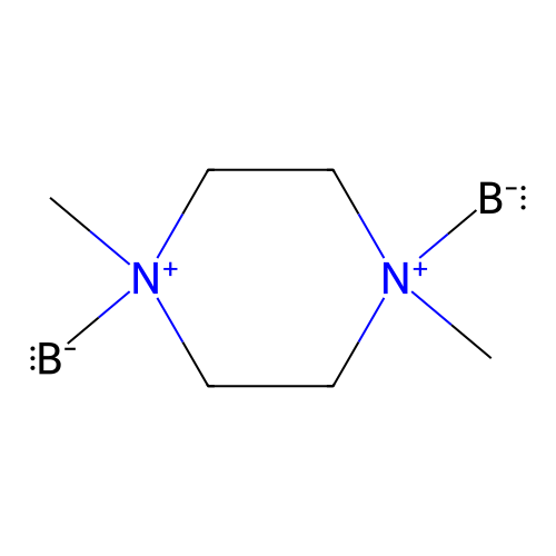 1,4-Diboryl-1,4-dimethyl-1lambda(5),4lambda(5)-piperazine structure