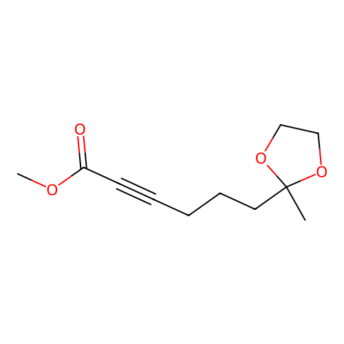 Methyl 6-(2-methyl-1,3-dioxolan-2-yl)hex-2-ynoate structure