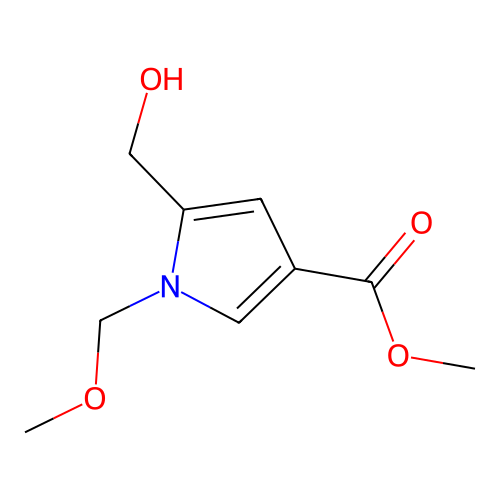 Methyl 5-(hydroxymethyl)-1-(methoxymethyl)-1H-pyrrole-3-carboxylate structure