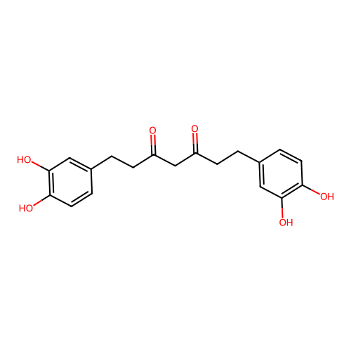 1,7-Bis(3,4-dihydroxyphenyl)heptane-3,5-dione structure
