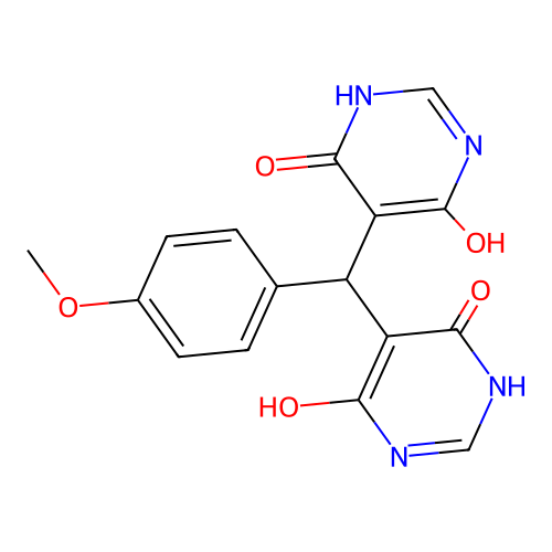 5,5'-[(4-Methoxyphenyl)methanediyl]dipyrimidine-4,6-diol structure