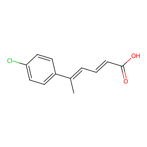 (E,E)-5-(4-氯苯基)-2,4-己二烯酸 structure
