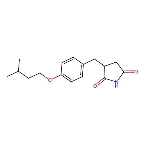 3-{[4-(3-Methylbutoxy)phenyl]methyl}azolidine-2,5-dione structure