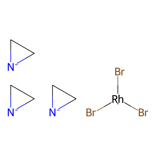 Azanidacyclopropane;tribromorhodium structure