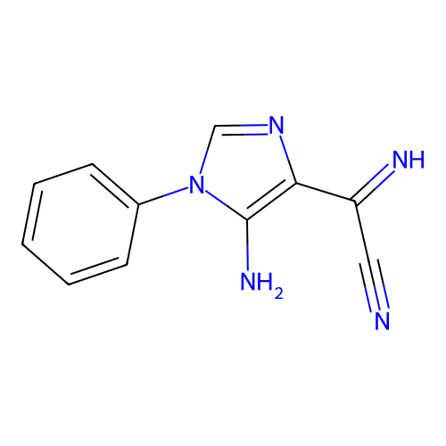 5-Amino-1-phenylimidazole-4-carboximidoyl cyanide structure