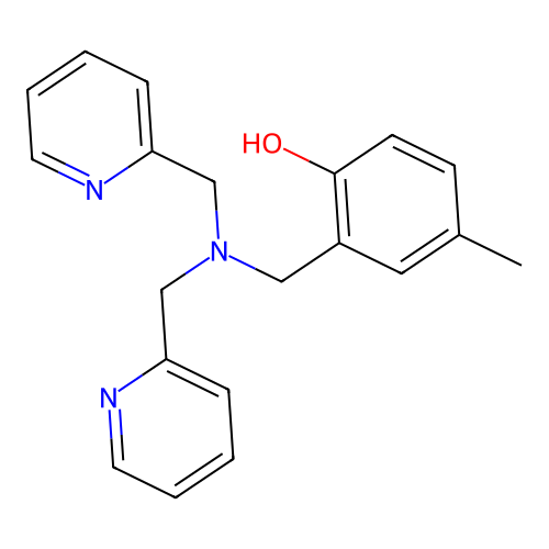 2-((Bis(pyridin-2-ylmethyl)amino)methyl)-4-methylphenol structure