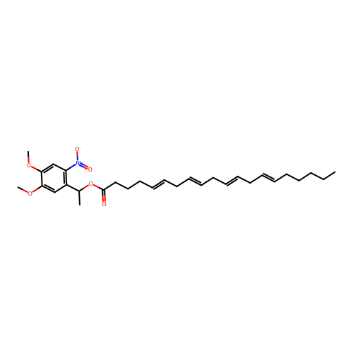 1-(4,5-Dimethoxy-2-nitrophenyl)ethyl icosa-5,8,11,14-tetraenoate structure
