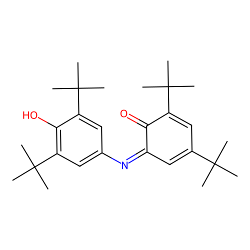 (E)-2,4-di-tert-butyl-6-((3,5-di-tert-butyl-4-hydroxyphenyl)imino)cyclohexa-2,4-dienone structure